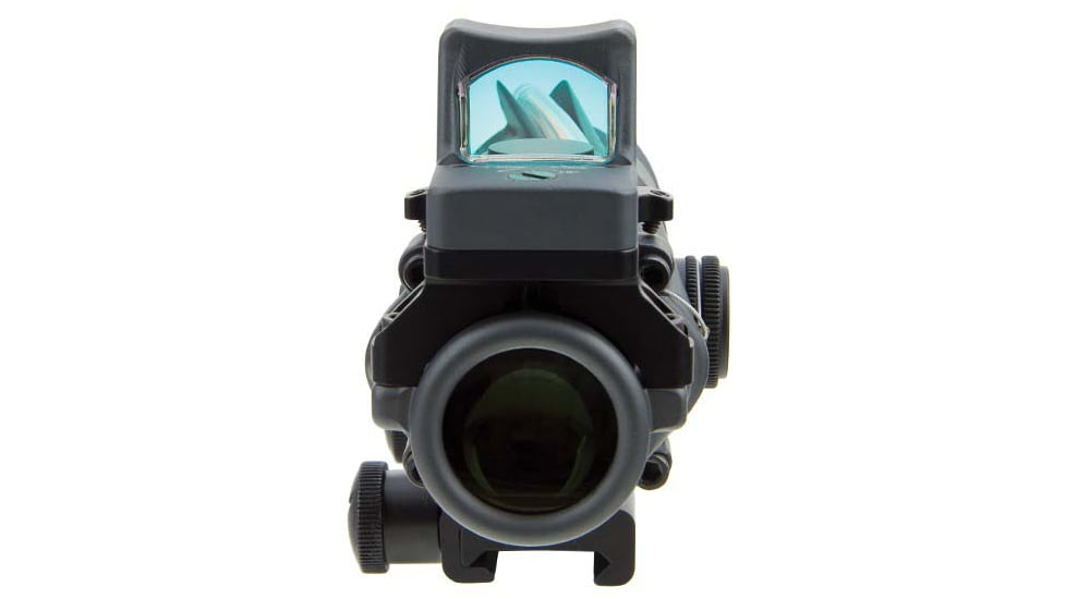 Trijicon 4x32 ACOG Rifle Scope, Dual Illuminated Red Chevron .223 Reticle w/ Colt Knob Thumbscrew Mount &amp; LED 3.25 MOA Red Dot RMR Type 2, Cerakote Gray, 100568
