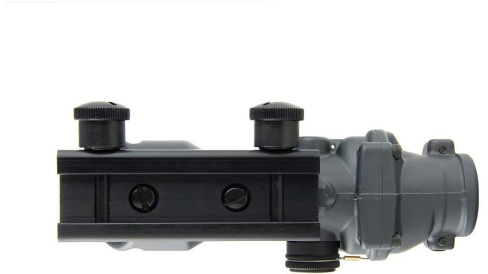 Trijicon 4x32 ACOG Rifle Scope, Dual Illuminated Red Chevron .223 Reticle w/ Colt Knob Thumbscrew Mount &amp; LED 3.25 MOA Red Dot RMR Type 2, Cerakote Gray, 100568