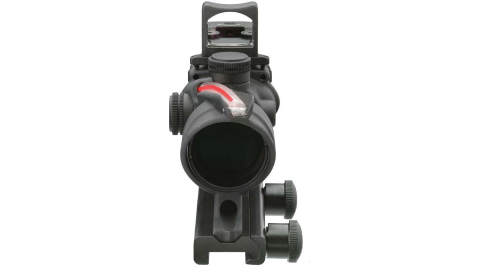 Trijicon 4x32 ACOG Rifle Scope, Dual Illuminated Red Crosshair .223 Reticle w/ Colt Knob Thumbscrew Mount &amp; LED 3.25 MOA Red Dot RMR Type 2, Black, 100550