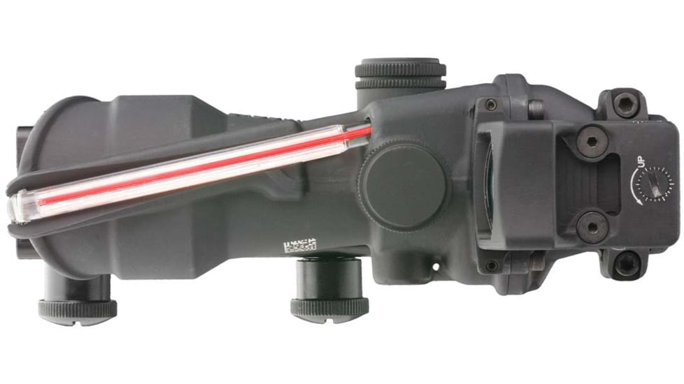 Trijicon 4x32 ACOG Rifle Scope, Dual Illuminated Red Crosshair .223 Reticle w/ Colt Knob Thumbscrew Mount &amp; LED 3.25 MOA Red Dot RMR Type 2, Black, 100550