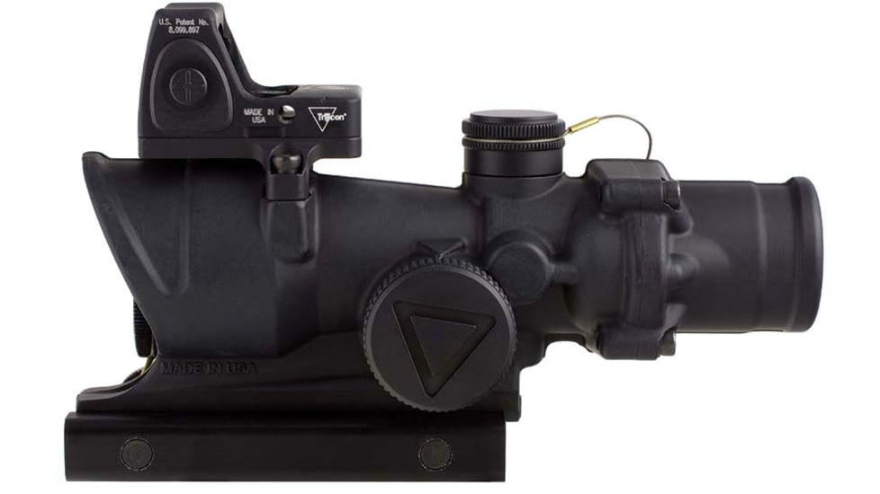 Trijicon 4x32 ACOG Rifle Scope, LED Red Crosshair .223 Reticle w/ Colt Knob Thumbscrew Mount &amp; Adjustable LED 3.25 MOA Red Dot RMR Type 2, Black, 100564