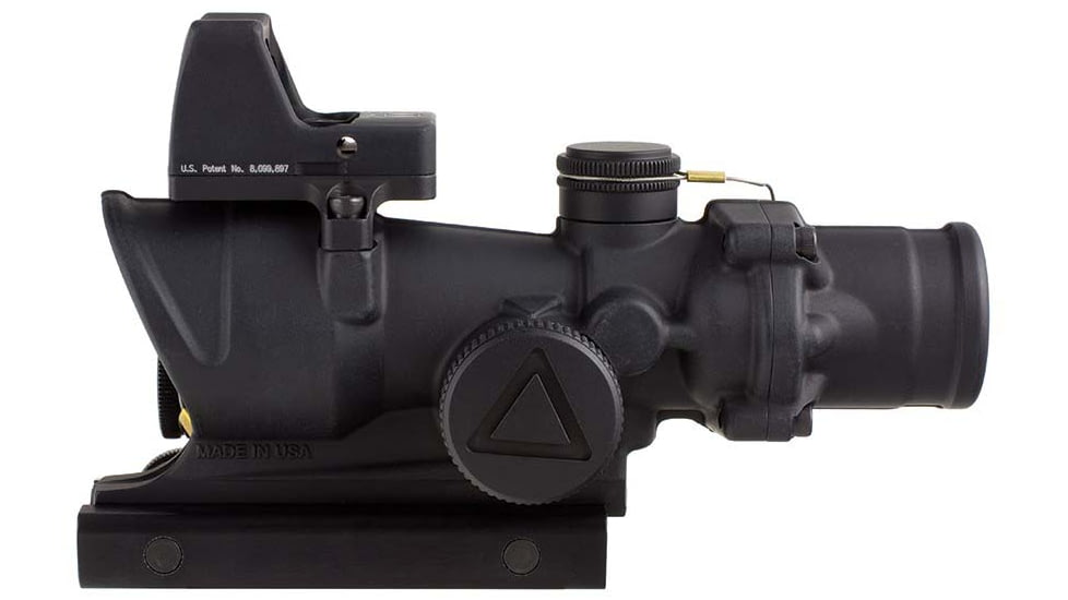 Trijicon 4x32 ACOG Rifle Scope, LED Red Crosshair .223 Reticle w/ Colt Knob Thumbscrew Mount &amp; LED 3.25 MOA Red Dot RMR Type 2, Black, 100558