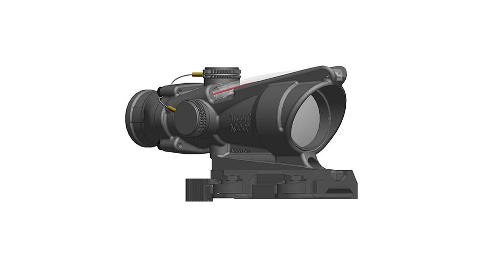 Trijicon 4x32 ACOG Scope, Dual Illuminated Red Horseshoe/Dot M855 RCO Reticle w/ LaRue Tactical LT799 Mount, Red TA31-D-100582