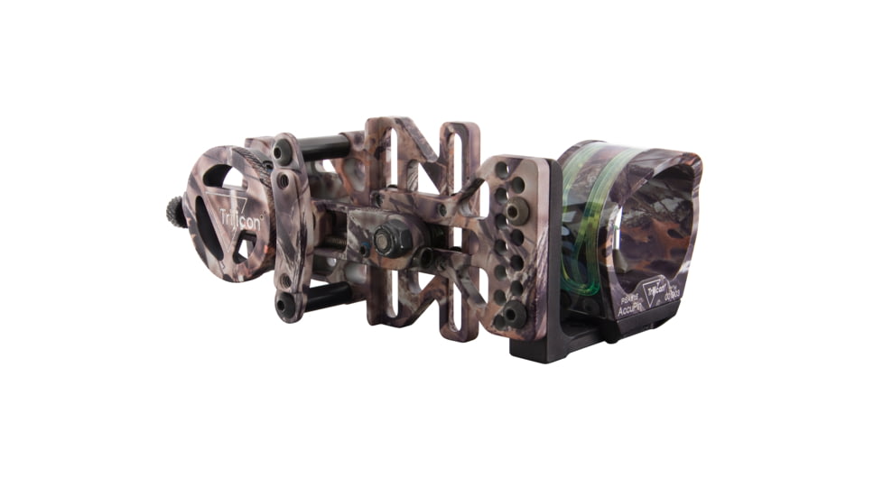 Trijicon AccuPin Bow Sight - Green w/Dovetail Base &amp; AccuDial Mount, Right Hand, Lost BW50G-LS