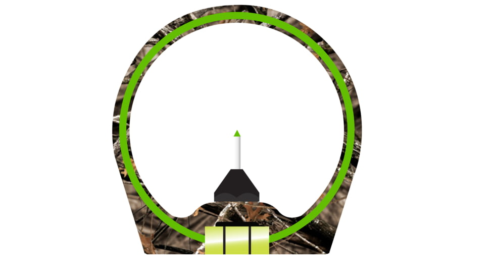 Trijicon AccuPin Bow Sight - Green w/Dovetail Base &amp; AccuDial Mount, Right Hand, Lost BW50G-LS