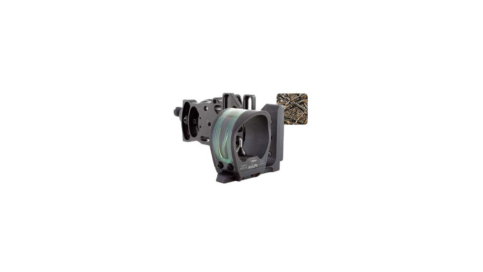 Trijicon AccuPin Bow Sight Green w/Dovetail Base &amp; AccuDial Mt LH- Lost BW51G-LS