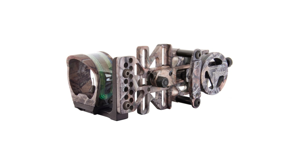 Trijicon AccuPin Bowsight - Green w/Dovetail Base &amp; AccuDial Mount, Left Hand, Real Tree AP BW51G-RT