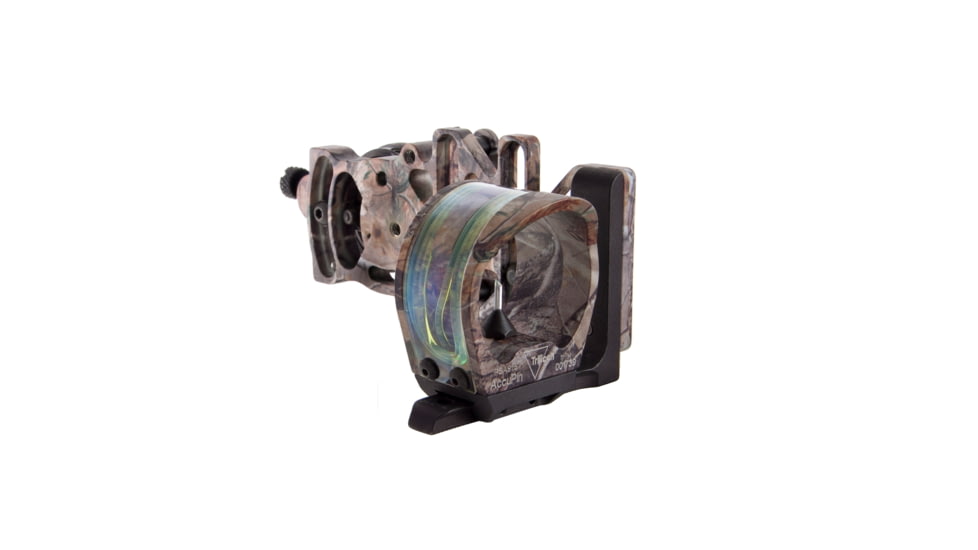 Trijicon AccuPin Bowsight - Green w/Dovetail Base &amp; AccuDial Mount, Left Hand, Real Tree AP BW51G-RT