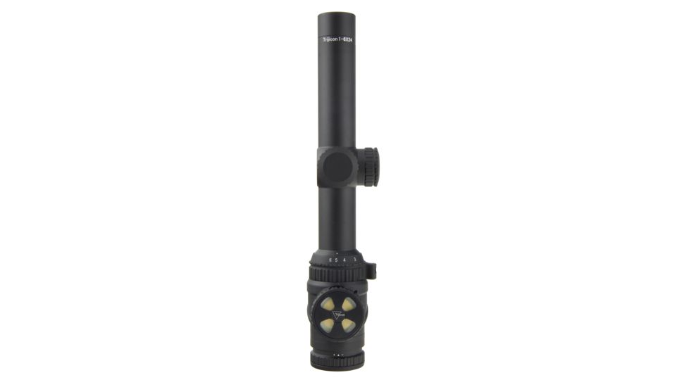 Trijicon AccuPoint TR-25 1-6x24mm Rifle Scope, 30 mm Tube, Second Focal Plane, Black, Amber BAC Triangle Post Reticle, MOA Adjustment, 200091