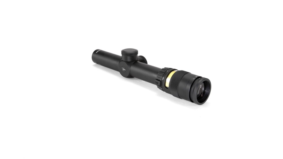 OPEN BOX, DEALER DEMO, Trijicon AccuPoint TR-24 1-4x24mm Rifle Scope, 30 mm Tube, Second Focal Plane, Black, Amber BAC Triangle Post Reticle, MOA Adjustment, TR24-DMO