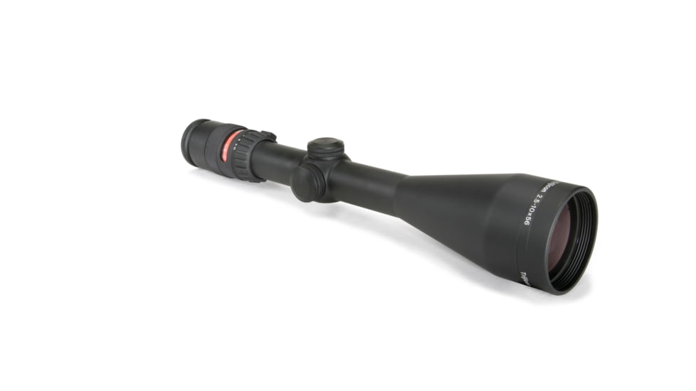 OPEN BOX, DEALER DEMO, Trijicon AccuPoint TR-22 2.5-10x56mm Rifle Scope, 30 mm Tube, Second Focal Plane, Black, Red BAC Triangle Post Reticle, MOA Adjustment, TR22R-DMO