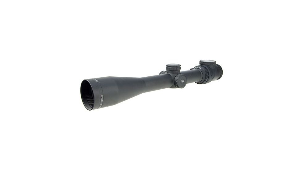 Trijicon AccuPoint TR-26 2.5-12.5x42mm Rifle Scope, 30 mm Tube, Second Focal Plane, Black, Red BAC Triangle Post Reticle, MOA Adjustment, 200105