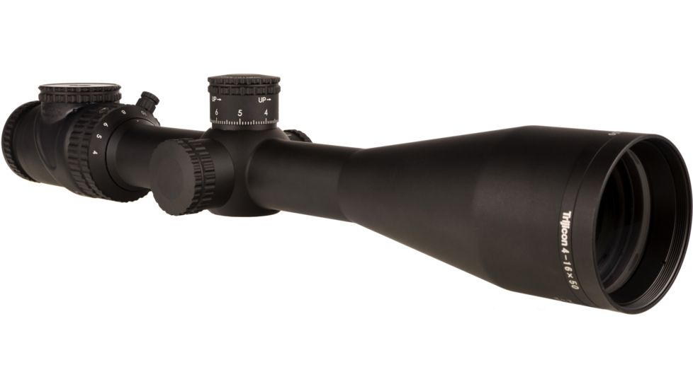 Trijicon AccuPoint TR-31 4-16x50mm Rifle Scope, 30 mm Tube, Second Focal Plane, Black, Green MRAD Ranging Reticle w/ Dot, Mil Rad Adjustment, 200148