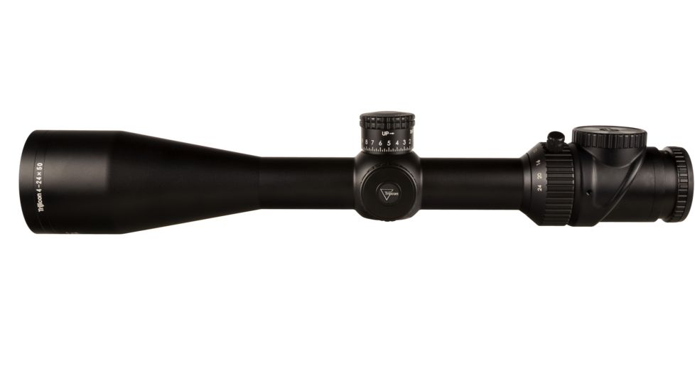 Trijicon AccuPoint TR-32 4-24x50mm Rifle Scope, 30 mm Tube, Second Focal Plane, Black, Green MOA Ranging Reticle w/ Dot, MOA Adjustment, 200157