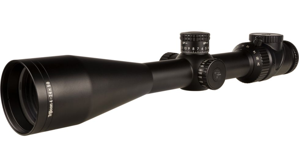Trijicon AccuPoint TR-32 4-24x50mm Rifle Scope, 30 mm Tube, Second Focal Plane, Black, Green MOA Ranging Reticle w/ Dot, MOA Adjustment, 200157
