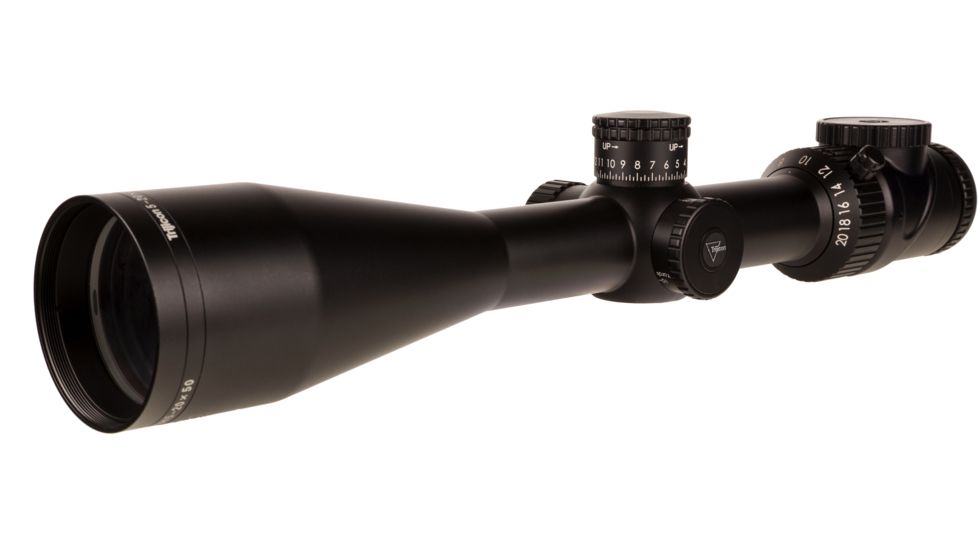 Trijicon AccuPoint TR-33 5-20x50mm Rifle Scope, 30 mm Tube, Second Focal Plane, Satin, Black, Green MOA Ranging Reticle w/ Dot, MOA Adjustment, 200151