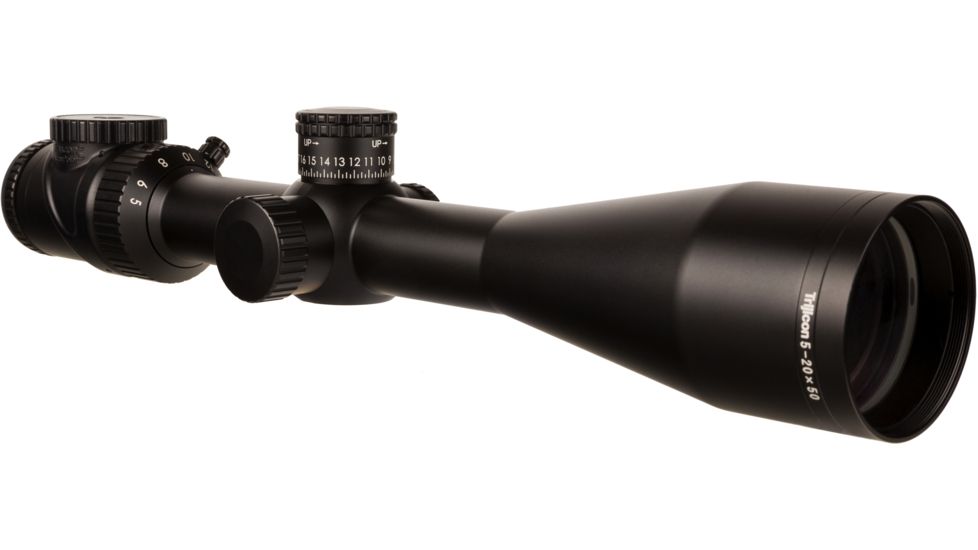 Trijicon AccuPoint TR-33 5-20x50mm Rifle Scope, 30 mm Tube, Second Focal Plane, Satin, Black, Green MOA Ranging Reticle w/ Dot, MOA Adjustment, 200151