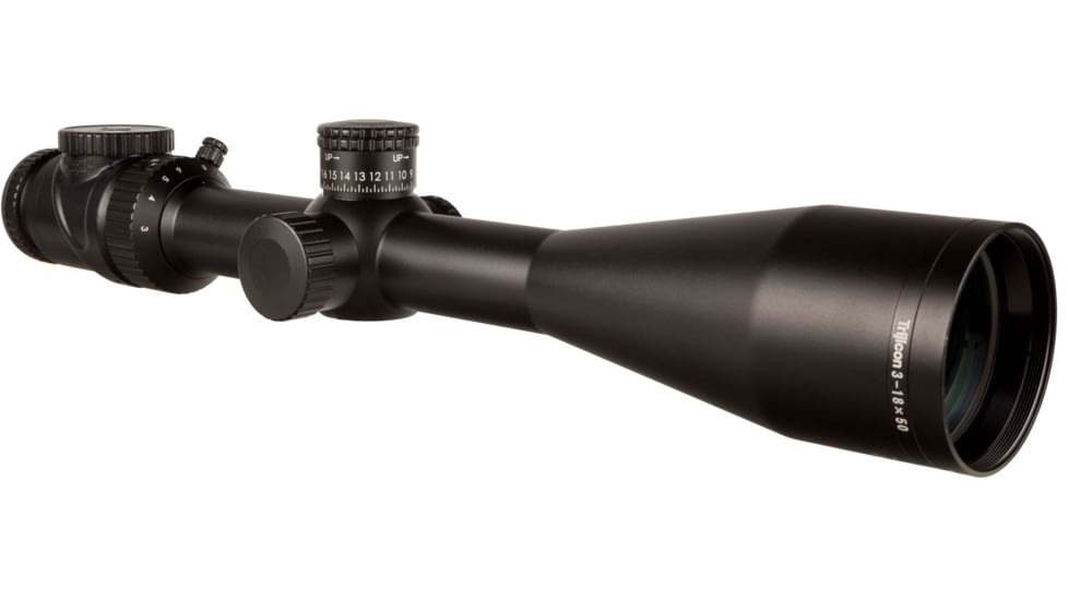 Trijicon AccuPoint TR-34 3-18x50mm Rifle Scope, 30 mm Tube, Second Focal Plane, Black, Green Standard Duplex Crosshair w/ Dot Reticle, MOA Adjustment, 200166