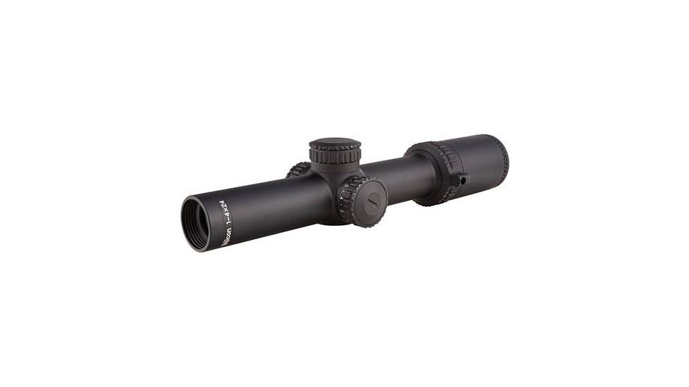 OPEN BOX, DEALER DEMO, Trijicon AccuPower RS-24 1-4x24mm Rifle Scope, 30 mm Tube, Second Focal Plane, Black, Green MOA-Dot Crosshair w/ Dot Reticle, MOA Adjustment, 1900001-DMO