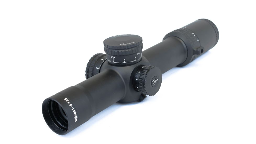 Trijicon AccuPower 1-8x28 Rifle Scope MIL Segmented-Circle Crosshair w/ Red LED, 34mm Tube, Black, 1900028