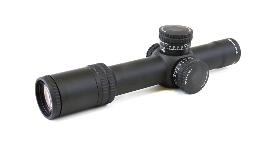 Trijicon AccuPower 1-8x28 Rifle Scope MOA Segmented-Circle Crosshair w/ Red LED, 34mm Tube, Black, 1900026