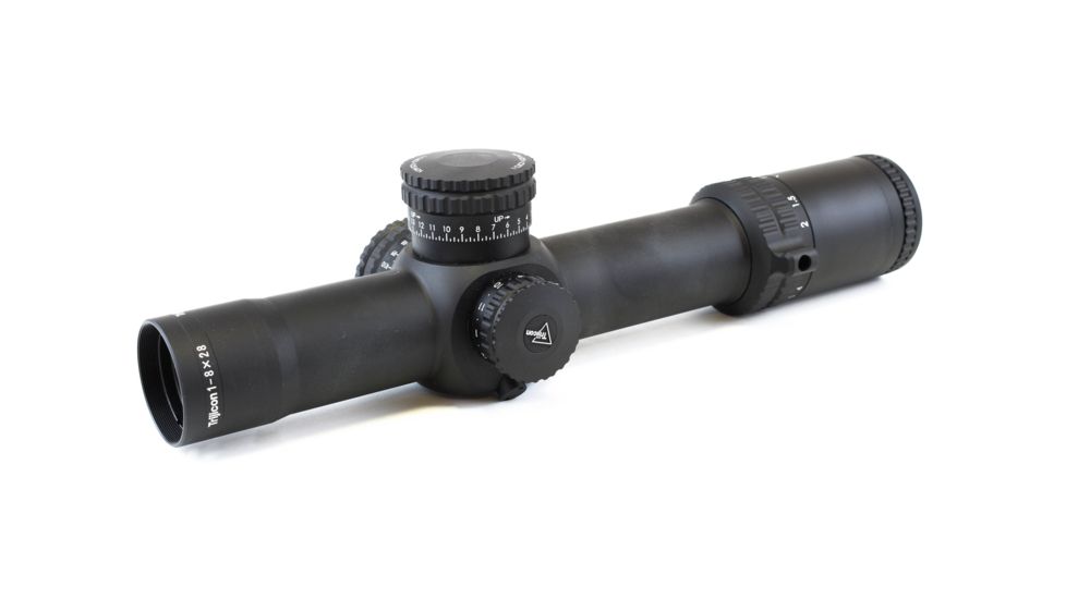 Trijicon AccuPower 1-8x28 Rifle Scope MOA Segmented-Circle Crosshair w/ Red LED, 34mm Tube, Black, 1900026
