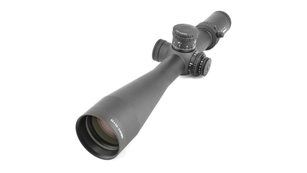 Trijicon AccuPower RS-50 5-50x56mm Rifle Scope, 34 mm Tube, Second Focal Plane, Black, Green/Red MOA Crosshair Reticle, MOA Adjustment, RS50-C-1900030