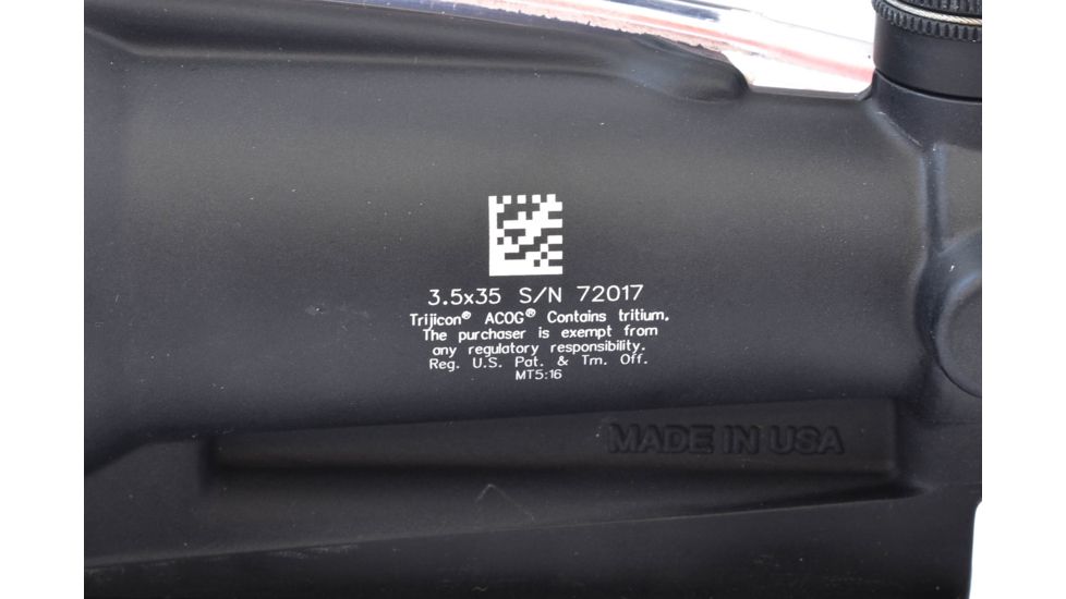 Trijicon ACOG 3.5x35 Dual Ill Rifle Scope w/Mount, Red Crosshair .308 Reticle