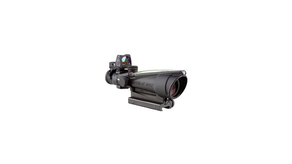 Trijicon ACOG 3.5x35 Dual Illuminated Green Chevron .223 Ballistic Reticle with  TA51 Mount Adjustable LED RMR 3.25 MOA Red Dot Sight, Black 100238
