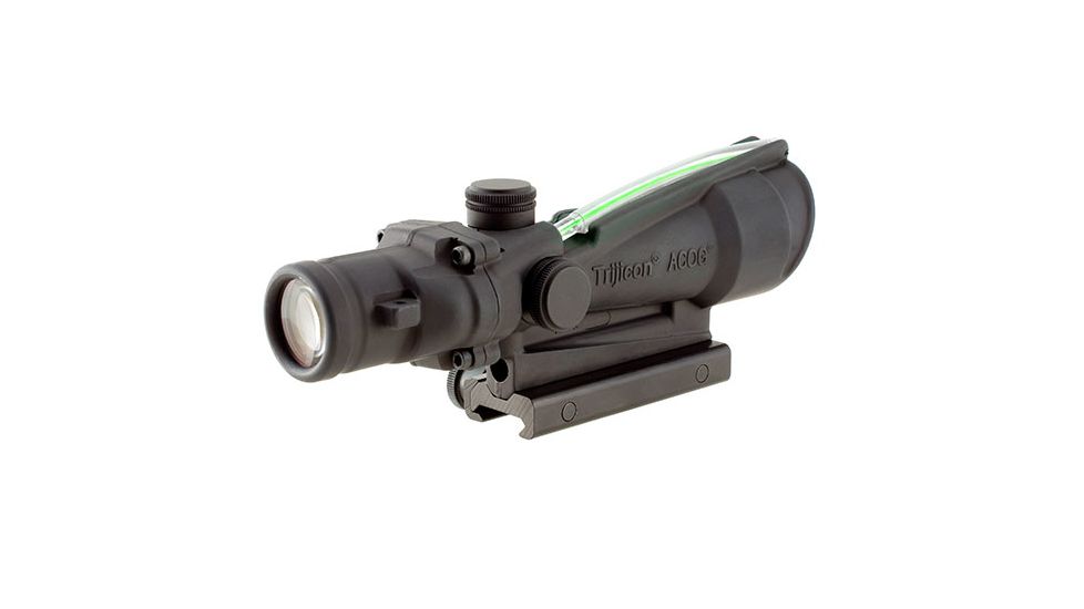 Trijicon ACOG TA11 3.5x35mm Rifle Scope, Black, Green Chevron 5.56x45mm M193 / 55 Grain Reticle, MOA Adjustment, 100293