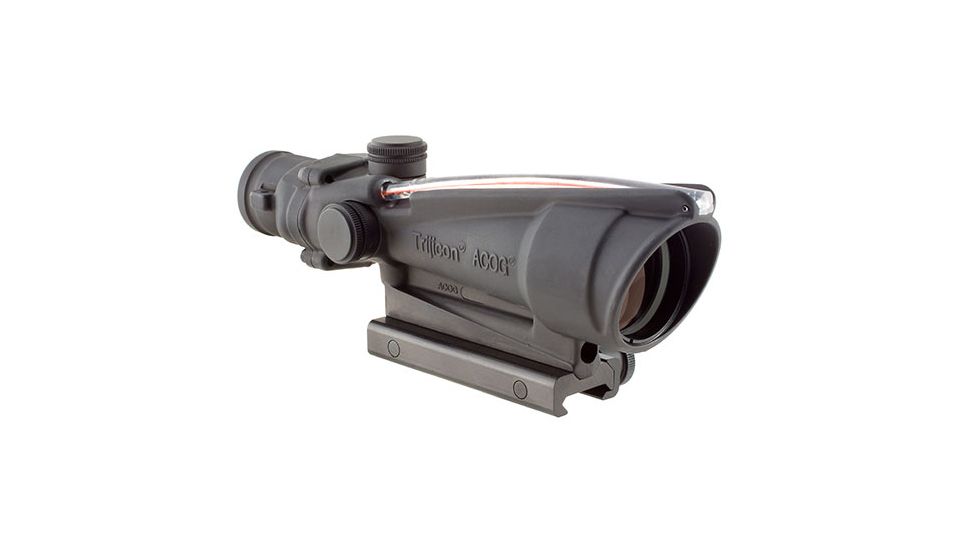 Trijicon ACOG TA11 3.5x35mm Rifle Scope, Black, Red Chevron 5.56x45mm M193 / 55 Grain Reticle, MOA Adjustment, 100291