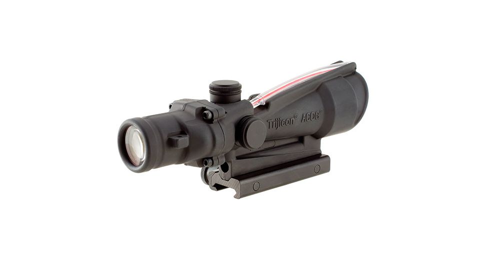 Trijicon ACOG TA11 3.5x35mm Rifle Scope, Black, Red Chevron 5.56x45mm M193 / 55 Grain Reticle, MOA Adjustment, 100291