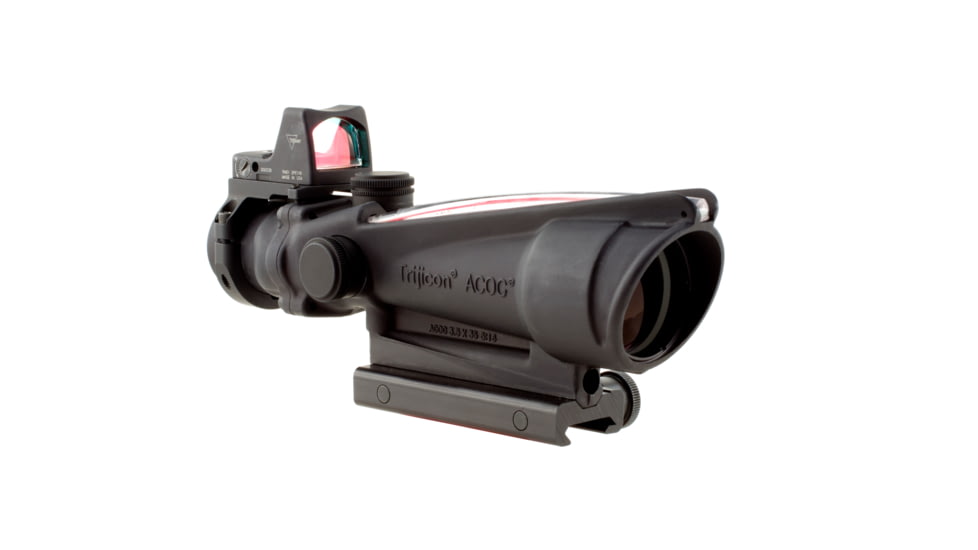 Factory Demo Trijicon ACOG 3.5x35 Scope, Dual Illuminated Red Crosshair .223 Ballistic Reticle, 4.0 MOA RMR Sight, TA51 Mount with FREE Gerber Suspension Multi-Plier 1471