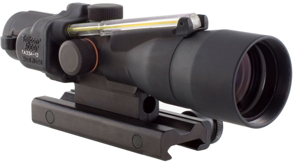Trijicon ACOG 3x30 Illuminated Rifle Scope, Amber Horseshoe Dot 7.62x39 Reticle w/ TA51 Mount TA33A-13