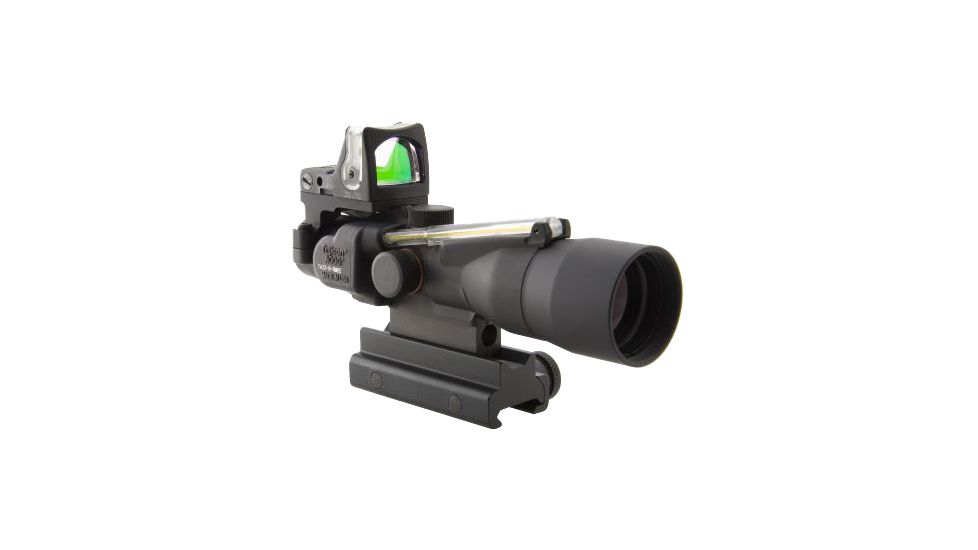 Trijicon ACOG 3x30 Scope, Dual Illuminated Green Chevron.223 Ballistic Reticle, 9.0 MOA Green RMR Sight &amp; TA60 Mount TA33G8-RM05G
