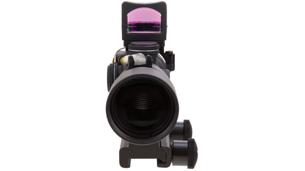 Trijicon ACOG TA33 3x30mm Rifle Scope w/9.0 MOA Trijicon RMR Red Dot Sight RM05, Black, Amber Chevron .223 / 62 Grain Reticle, MOA Adjustment, 400119
