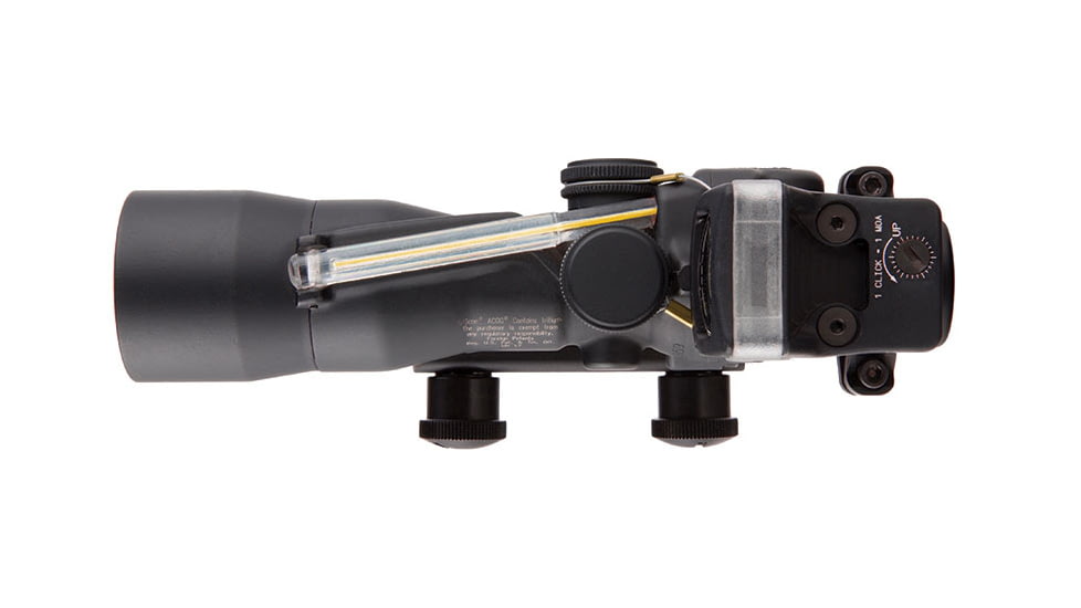 Trijicon ACOG TA33 3x30mm Rifle Scope w/9.0 MOA Trijicon RMR Red Dot Sight RM05, Black, Amber Chevron .223 / 62 Grain Reticle, MOA Adjustment, 400119