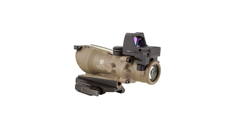 Trijicon ACOG 4x32 ECOS Rifle Scope - Dark Earth Brown, Green Dual Illumination
