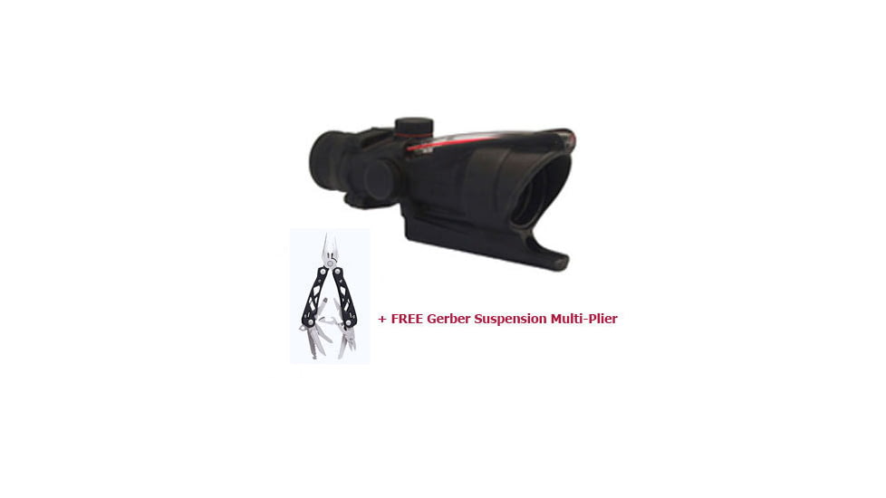 Trijicon ACOG 4x32 Dual Ill Rifle Scope w/FREE Multitool, Red Triangle Reticle