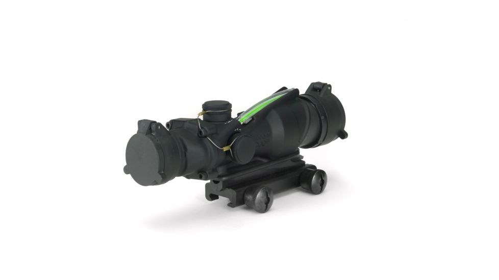 Trijicon ACOG 4x32 Illuminated Rifle Scope - Green Chevron Reticle, for M150, Black w/ TA51 Mount
