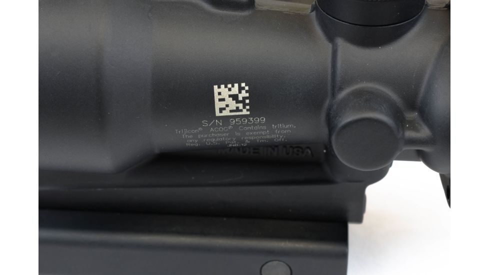 Trijicon ACOG 4x32 Rifle Scope, Black w/TA51 Flattop Mount &amp; Illuminated Green Chevron BAC Reticle