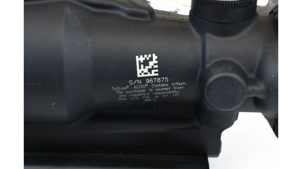 Trijicon ACOG 4x32 Rifle Scope, Black w/TA51 Flattop Mount &amp; Illuminated Green Chevron BAC Reticle