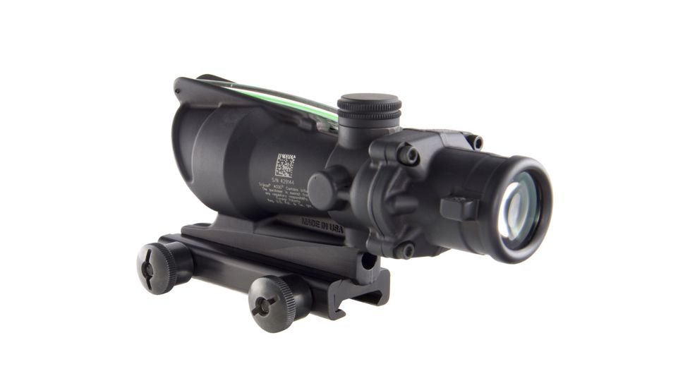 Trijicon ACOG 4x32 Rifle Scope, Black w/TA51 Flattop Mount &amp; Illuminated Green Chevron BAC Reticle