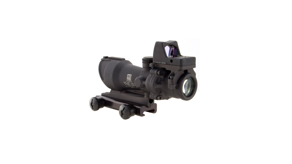 Open Box,Dealer DMO, Trijicon ACOG 4x32 Rifle Scope with Center Illuminated Amber Crosshair and 4.0 MOA RMR Sight