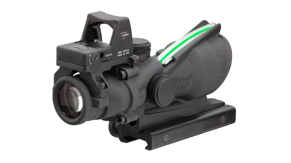 Trijicon ACOG 4x32 Rifle Scope, Dual Ill Green Chevron .223 Ballistic Reticle, 4.0 MOA RMR Sight, TA51 Mount