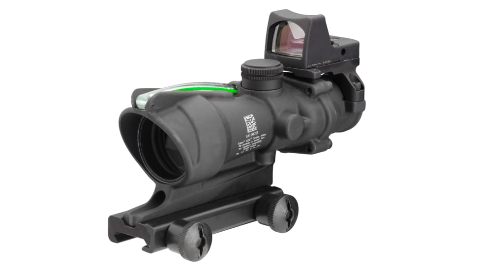 Trijicon ACOG 4x32 Rifle Scope, Dual Ill Green Chevron .223 Ballistic Reticle, 4.0 MOA RMR Sight, TA51 Mount