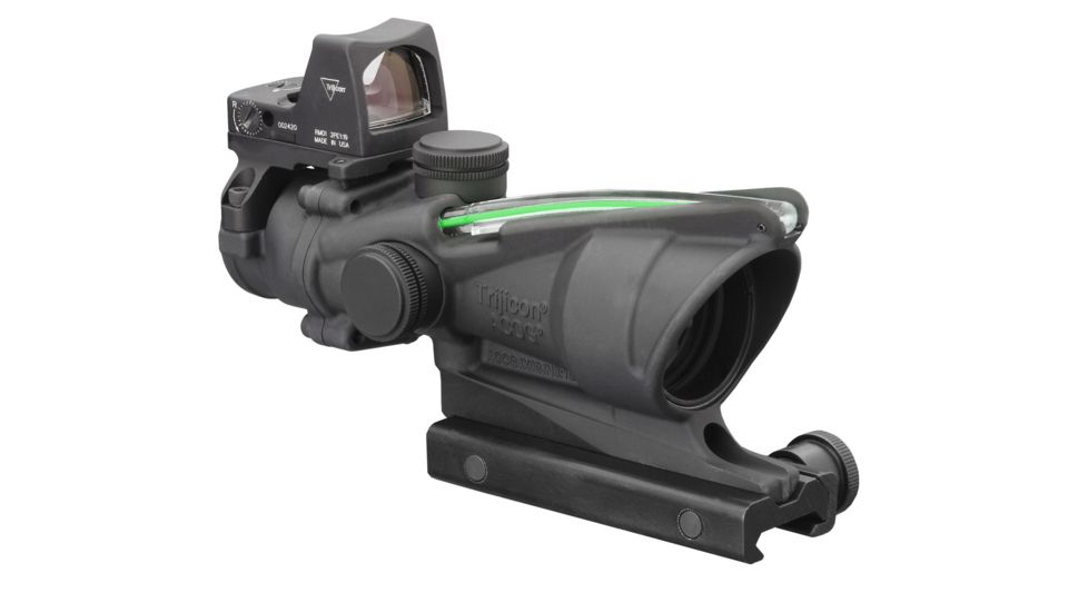 Trijicon ACOG 4x32 Rifle Scope, Dual Ill Green Chevron .223 Ballistic Reticle, 4.0 MOA RMR Sight, TA51 Mount