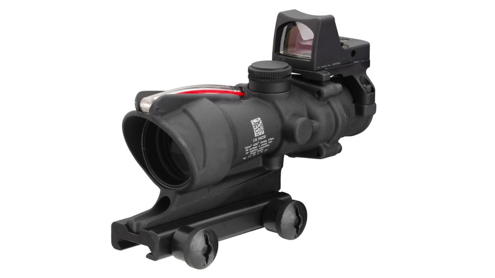 Demo,Trijicon ACOG 4x32 Scope, Dual Ill Red .223 Ballistic Reticle, 4.0 MOA RMR Sight, TA51 Mount