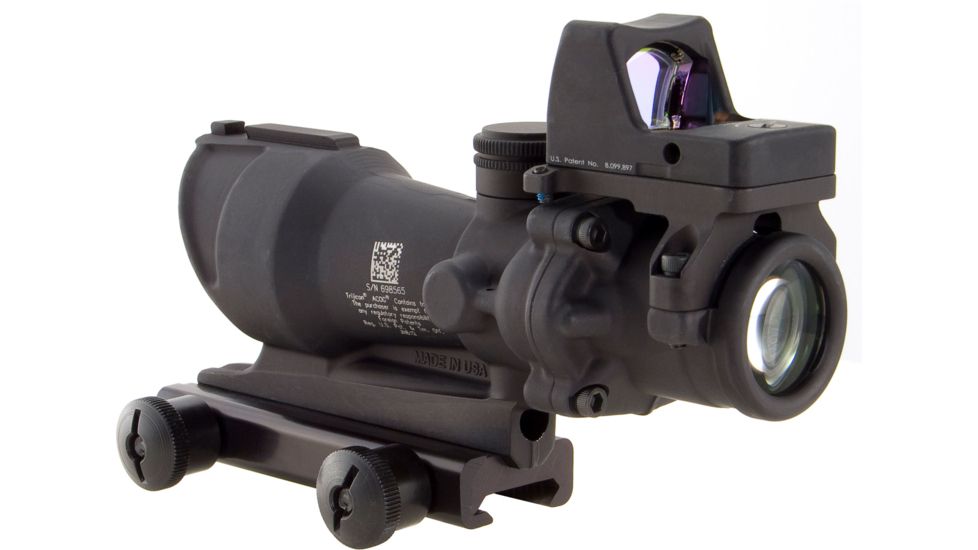 Trijicon ACOG 4x32 Scope with TA51 Mount, CK- ODG, Dual Illum Red Chevron .223 with RMR 100323