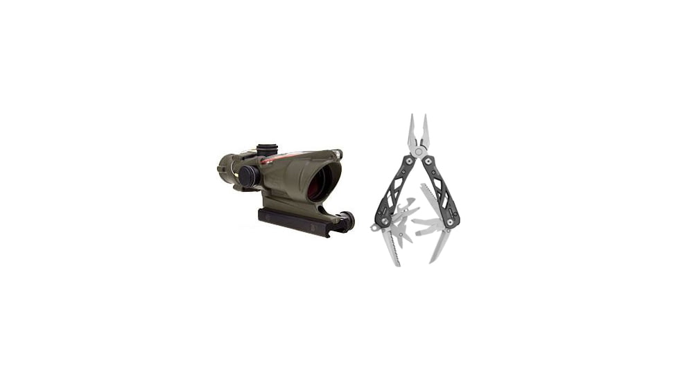 Trijicon ACOG 4x32 Scope with TA51 Mount, CK-ODG, Tritium Only, Center Illuminated Amber Crosshair . 100318 w/ FREE Gerber Suspension Multi-Plier 1471